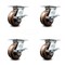 Service Caster 5 Inch Heavy Duty High Temp Phenolic Caster Set with Roller Bearings and Brakes SCC-35S520-PHRHT-SLB-4 - alternate 1
